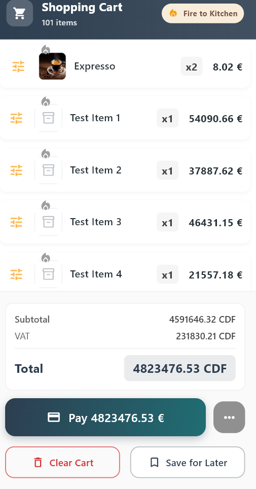 Large cart with many items