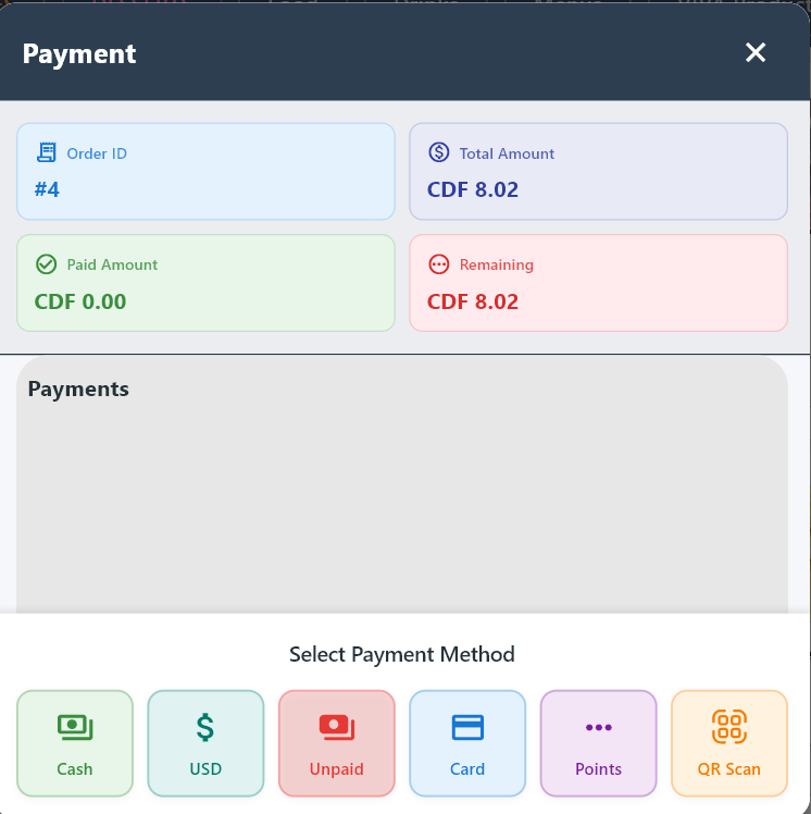 Payment step