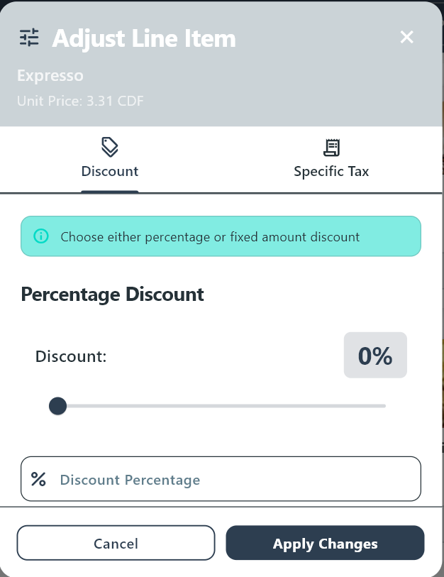 Line item discount