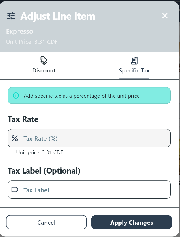 Line item tax