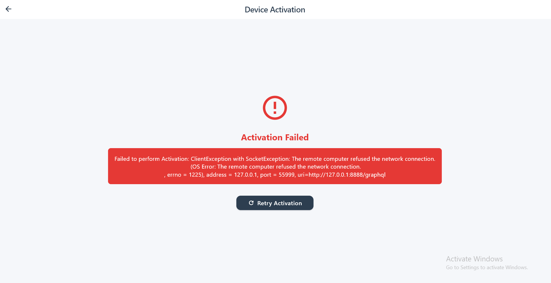 Activation Error