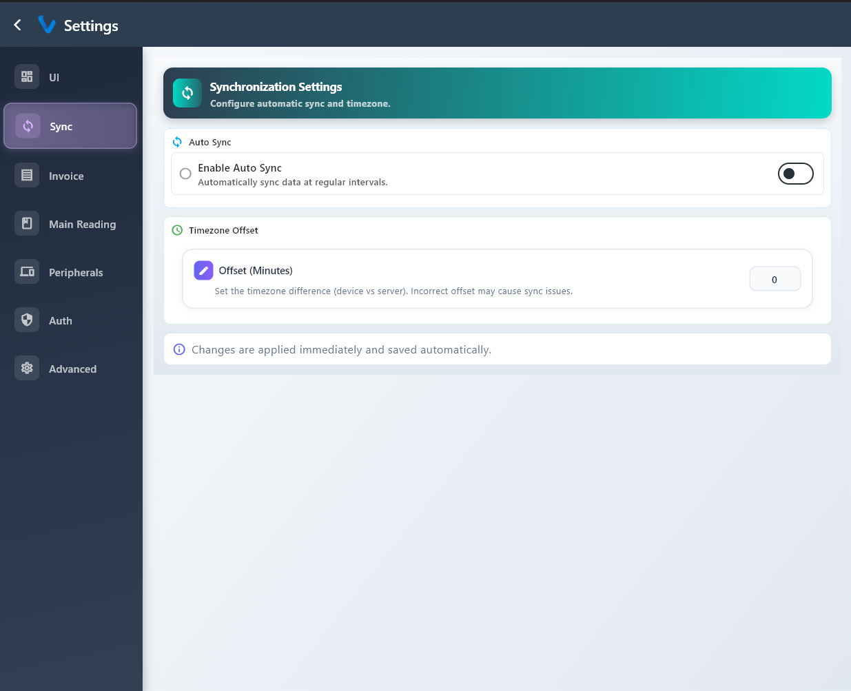 Sync Settings