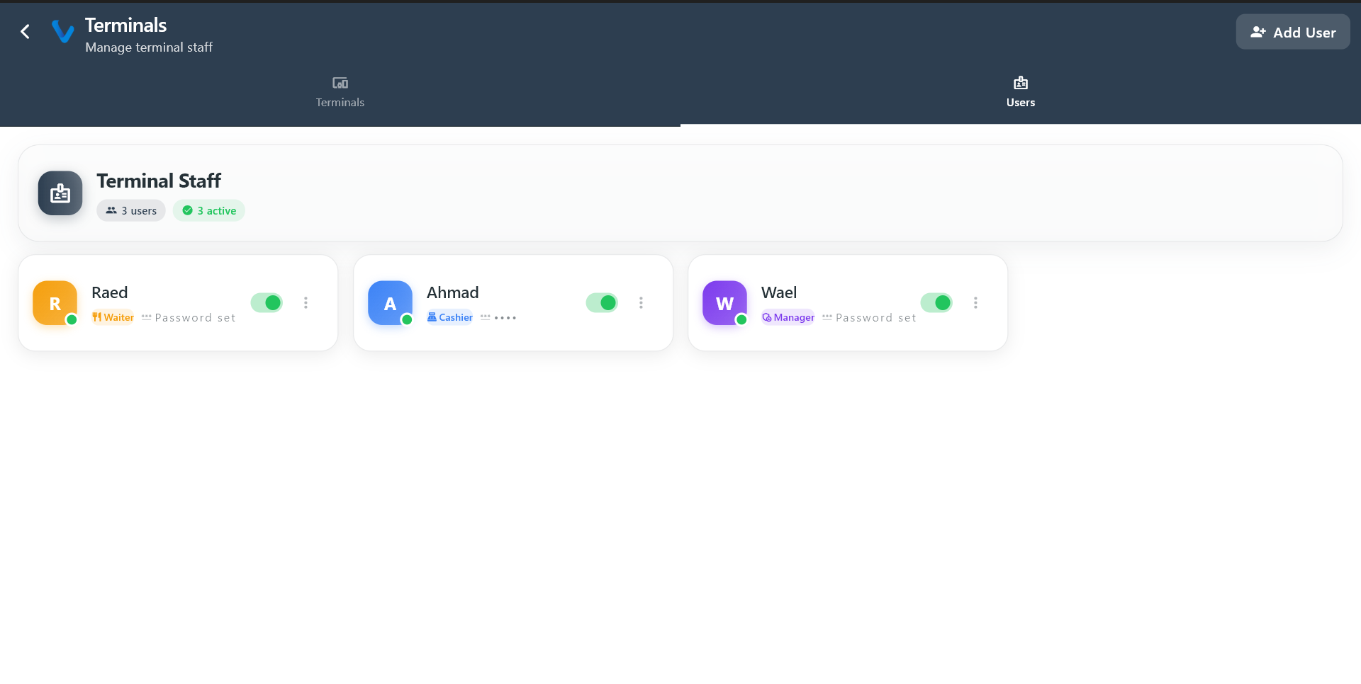 Terminal Users