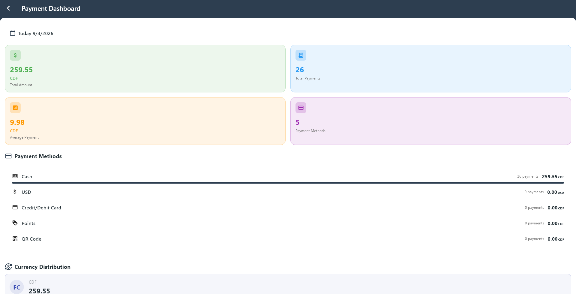 Payments Dashboard
